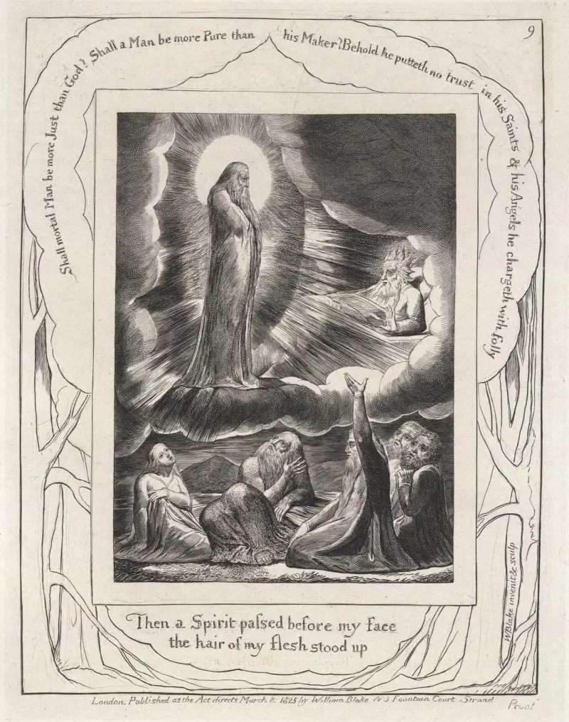 Illustrationer till Jobs bok, plansch 10 av William Blake