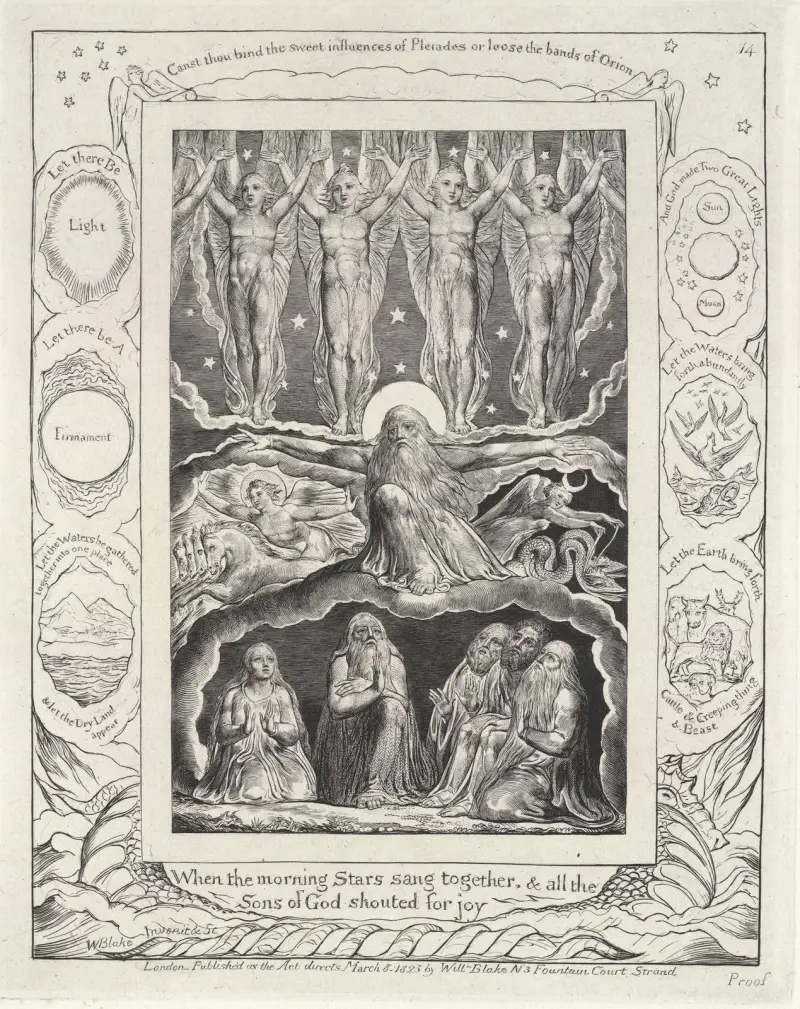 Illustrationer till Jobs bok, plansch 15 av William Blake