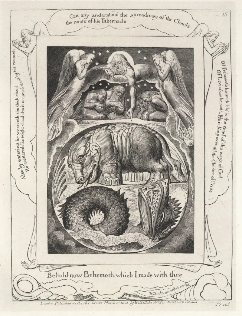 Illustrationer till Jobs bok, plansch 16 av William Blake