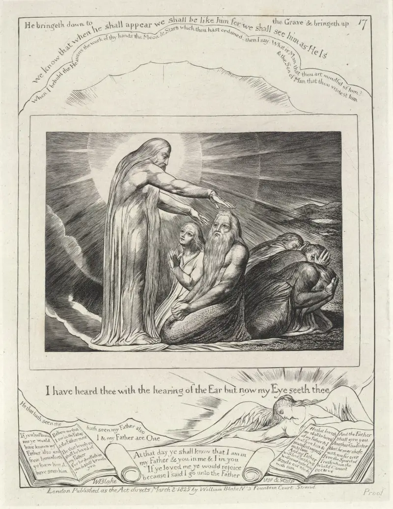 Illustrationer till Jobs bok, plansch 18 av William Blake
