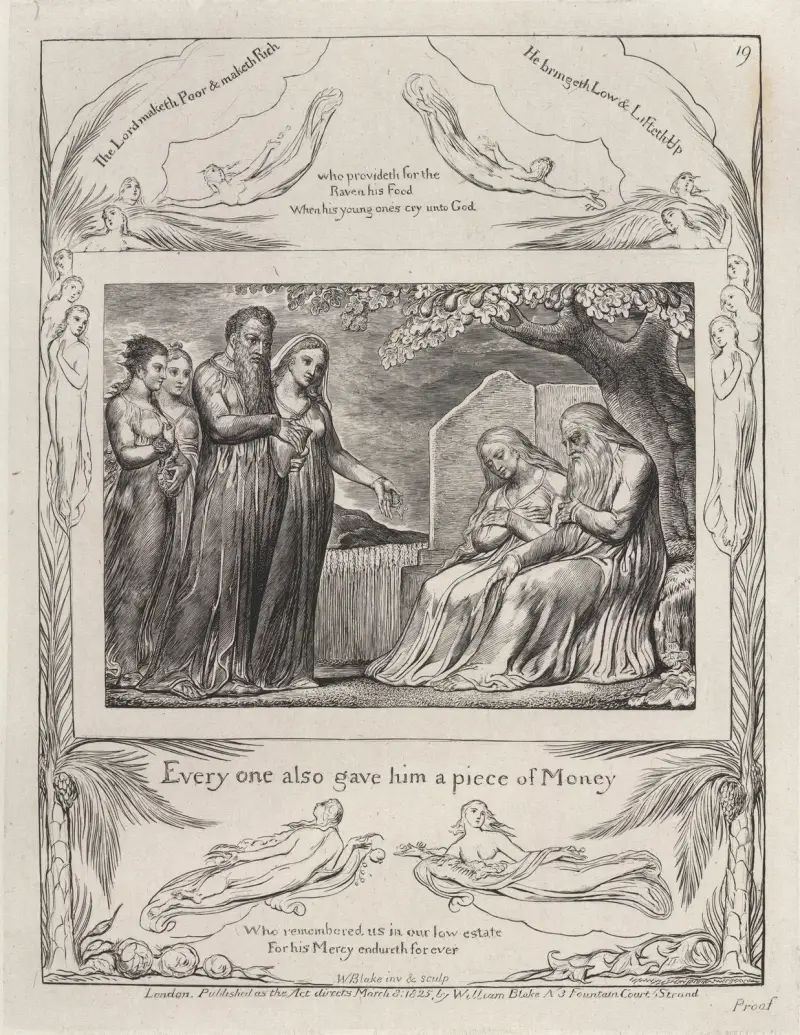 Illustrationer till Jobs bok, plansch 20 av William Blake