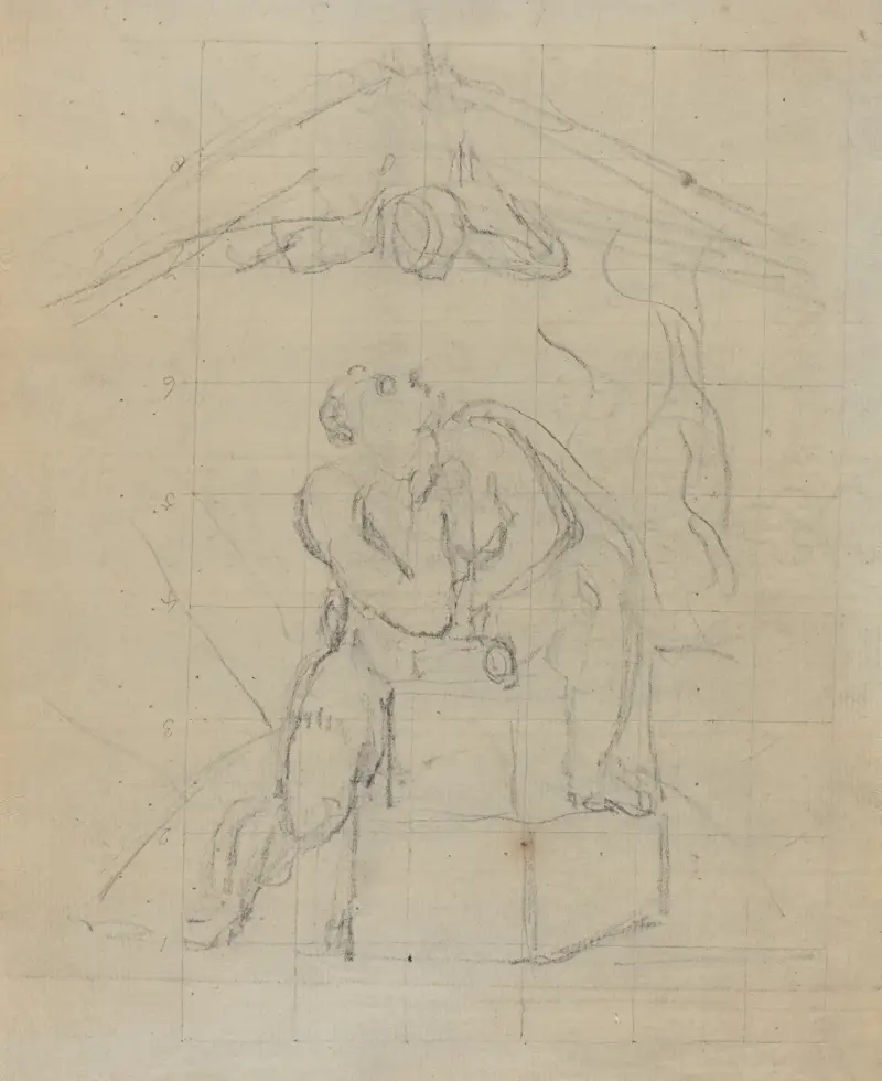 Los and His Spectre (verso) av William Blake