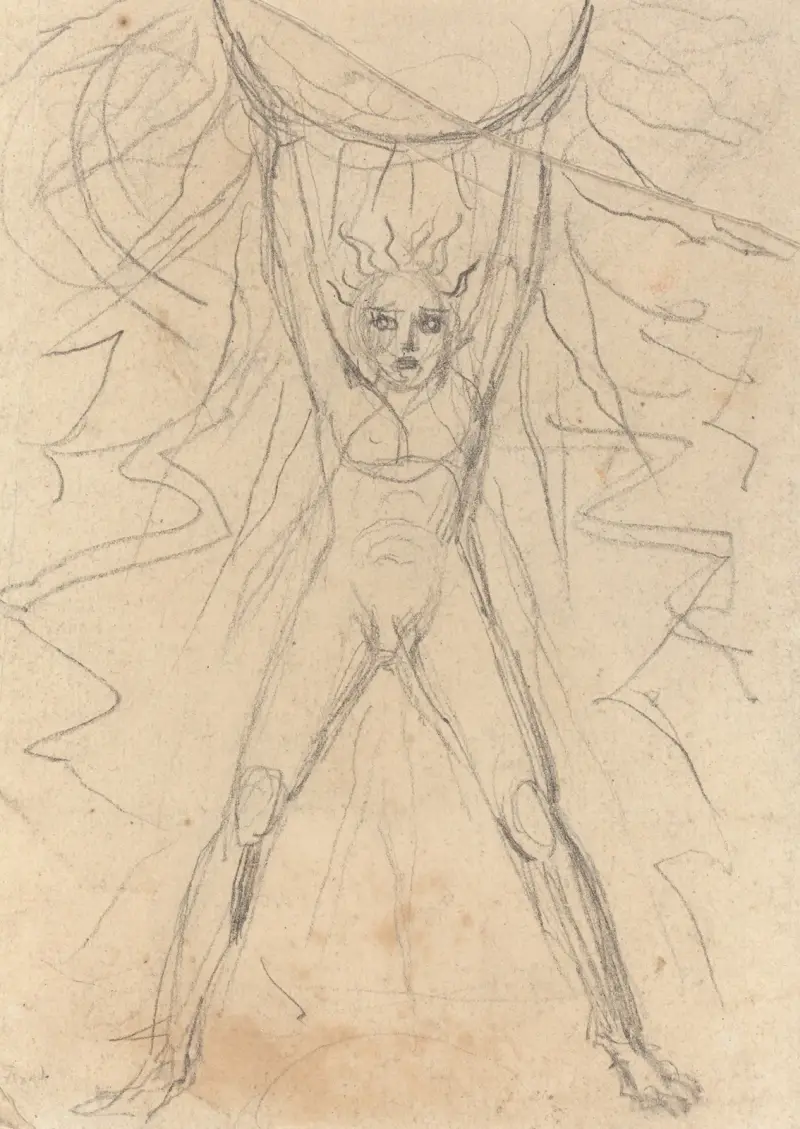 Los Supporting the Sun (recto) (probably c. 1793) av William Blake