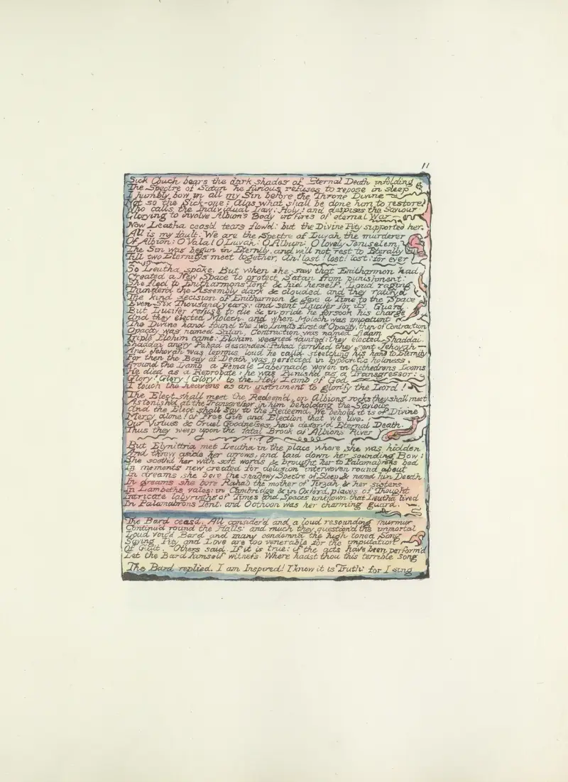 Milton, en dikt i två böcker, pl. 11 av William Blake