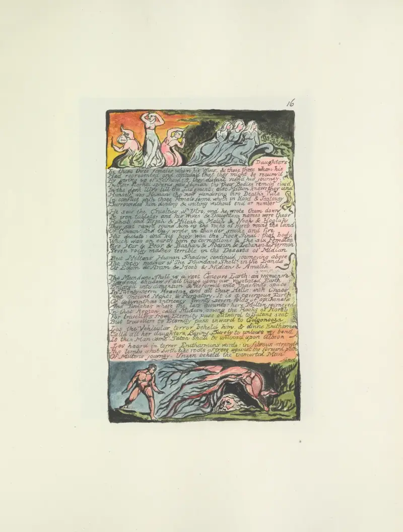 Milton, en dikt i 2 böcker, pl. 16 av William Blake
