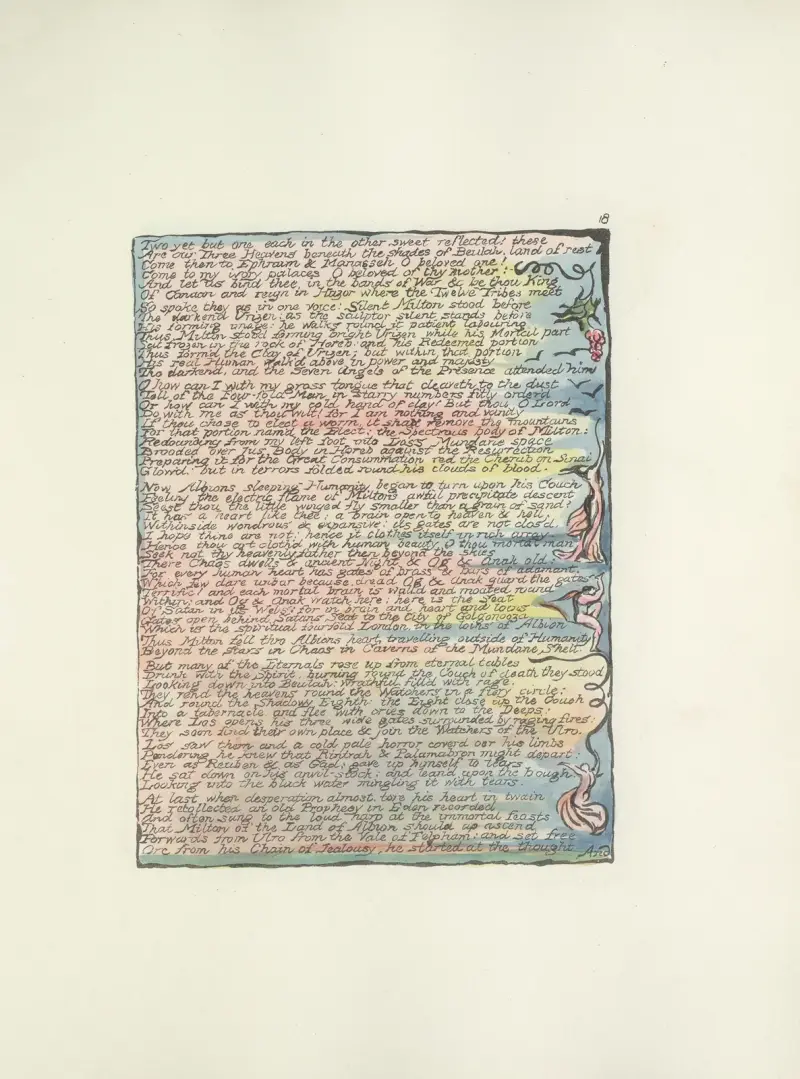 Milton, en dikt i 2 böcker, pl. 18 av William Blake