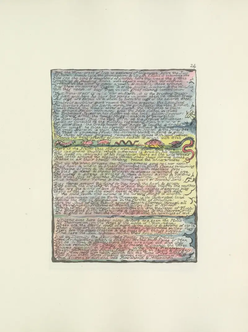 Milton, ein Gedicht in zwei Büchern, Taf. 24 von William Blake
