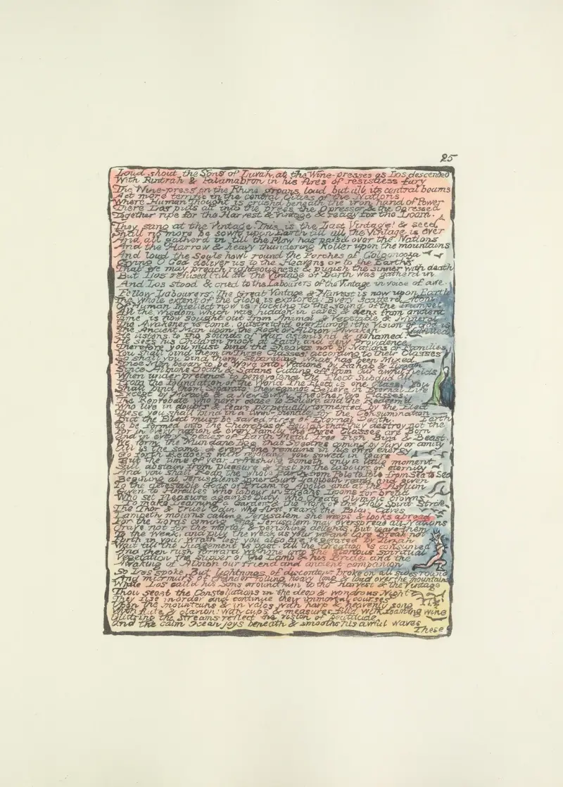 Milton, ein Gedicht in 2 Büchern, Taf. 25 von William Blake