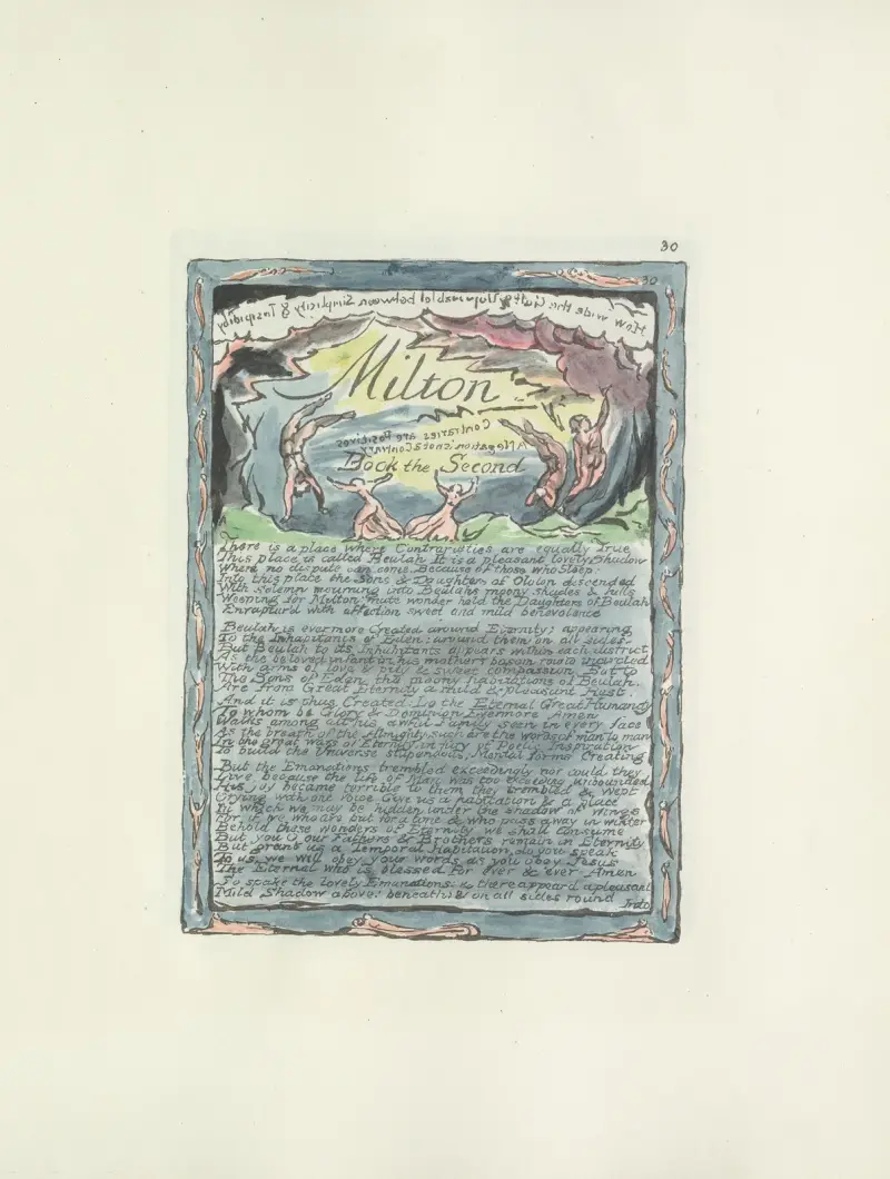 Milton, en dikt i två böcker, pl. 30 av William Blake