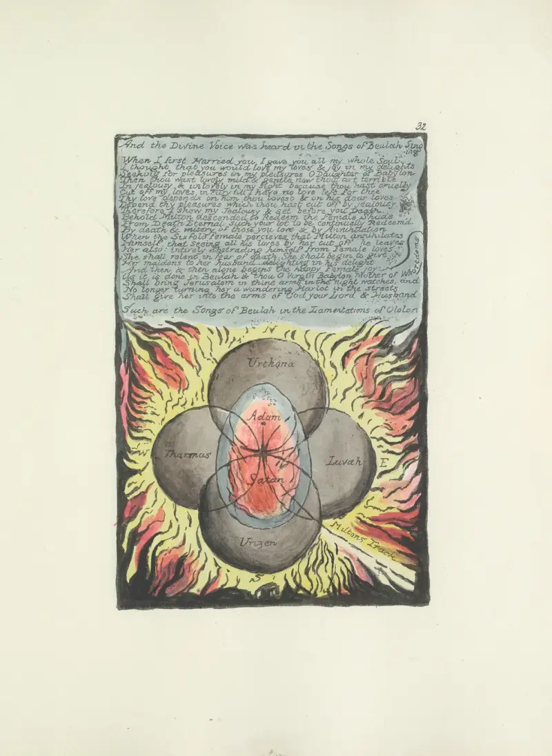 Milton, en dikt i 2 böcker, pl. 32 av William Blake