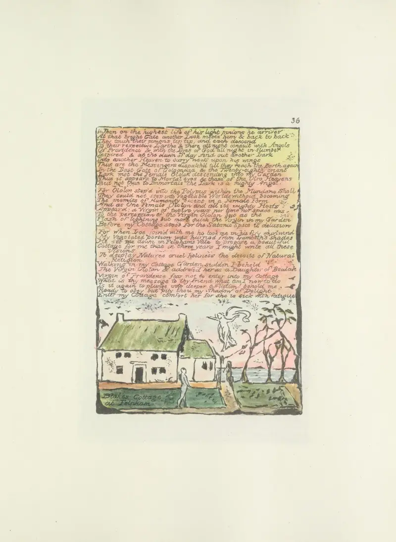 Milton, ein Gedicht in zwei Büchern, Tafel 36 von William Blake