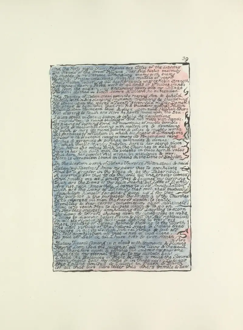 Milton, en dikt i två böcker, pl. 39 av William Blake