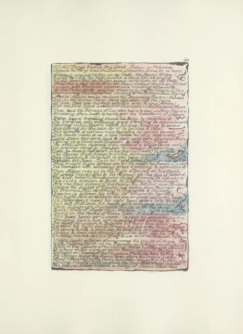 Milton, en dikt i två böcker, pl. 40 av William Blake