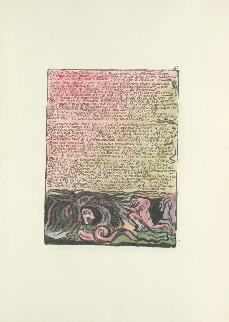 Milton, en dikt i 2 böcker, pl. 42 av William Blake
