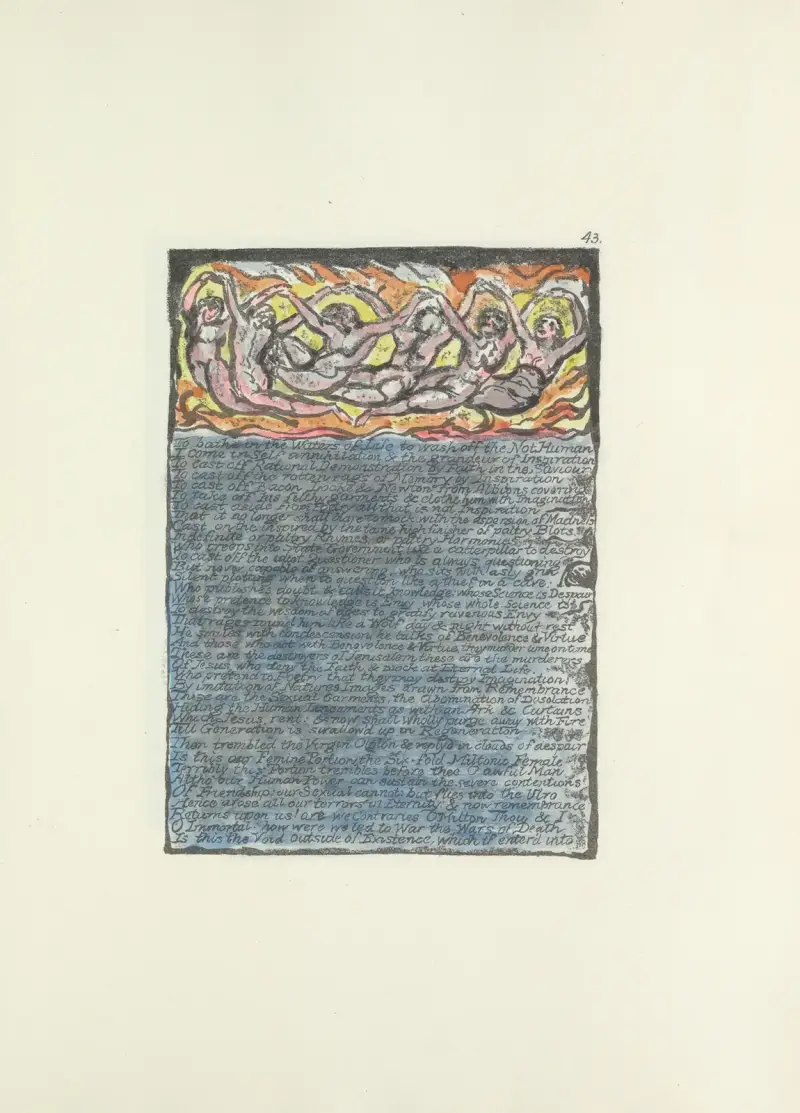 Milton, en dikt i 2 böcker, pl. 43 av William Blake