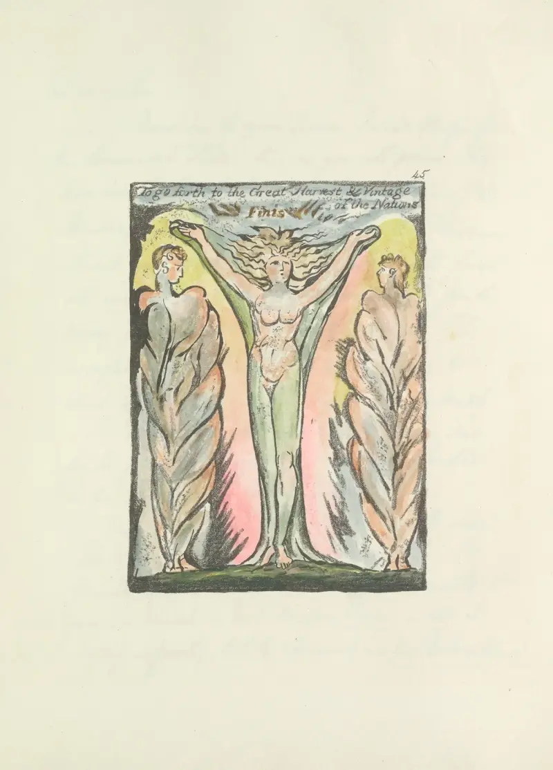 Milton, en dikt i 2 böcker, pl. 45 av William Blake
