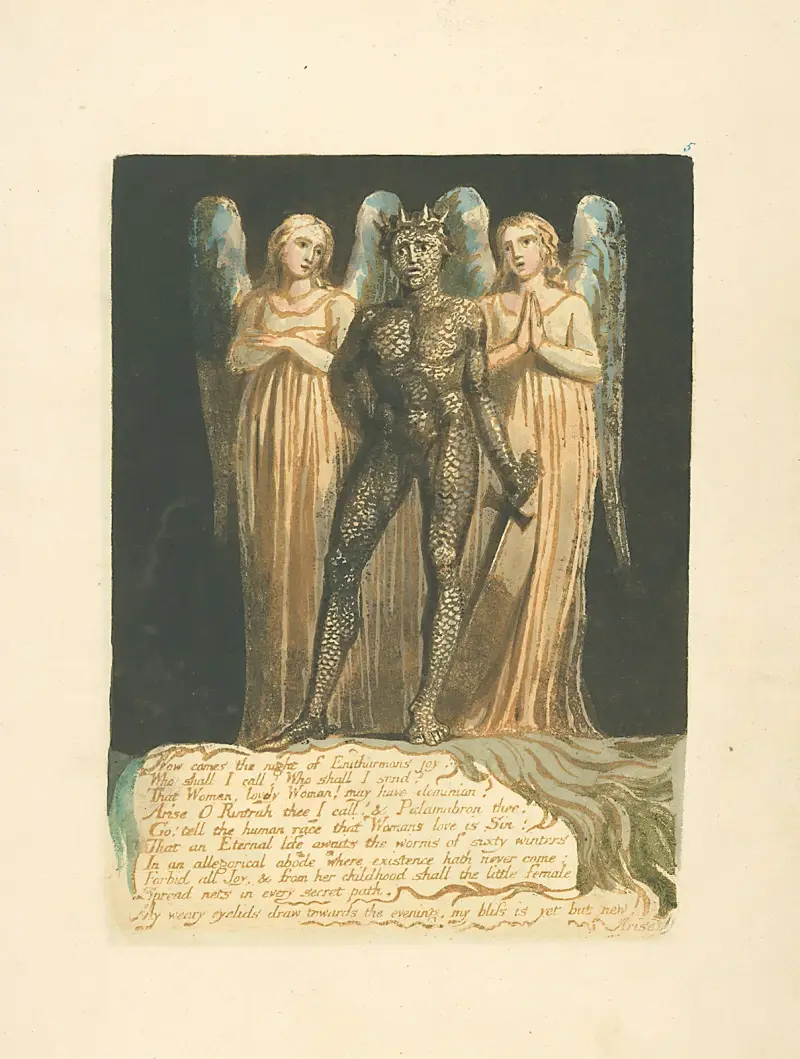 Now comes the night…., 1794 – nr 1 av William Blake