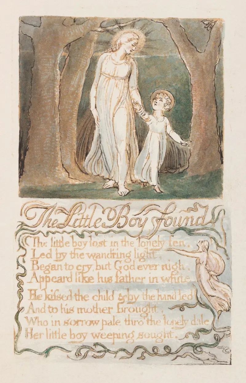 Pl. 13 – Der kleine Junge, der wiedergefunden wurde von William Blake