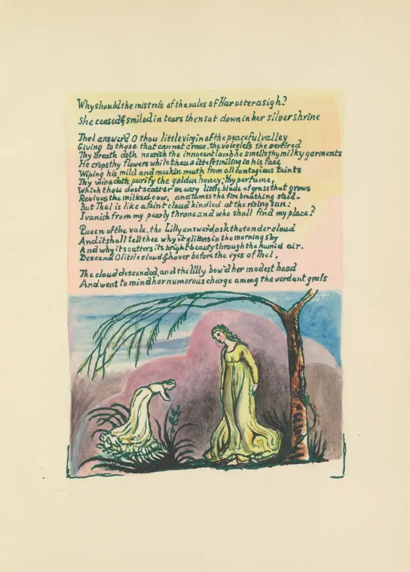Thels bok, plansch 3 av William Blake
