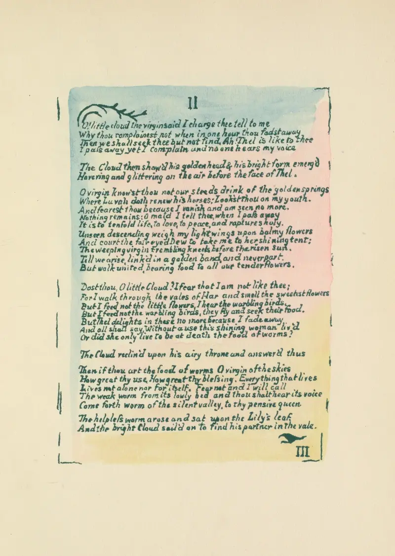 Thels bok, plansch 4 av William Blake