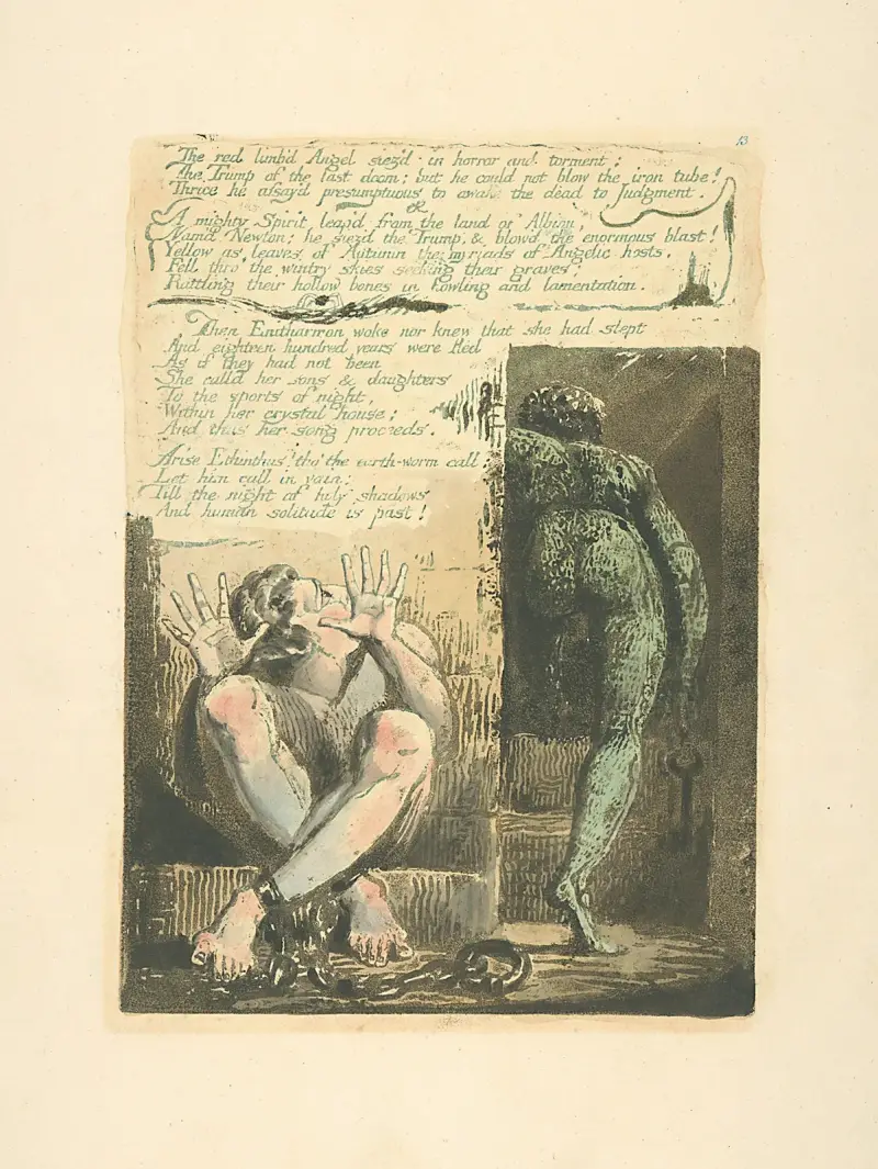 The red limb’d Angel…, 1794 – nr 1 av William Blake