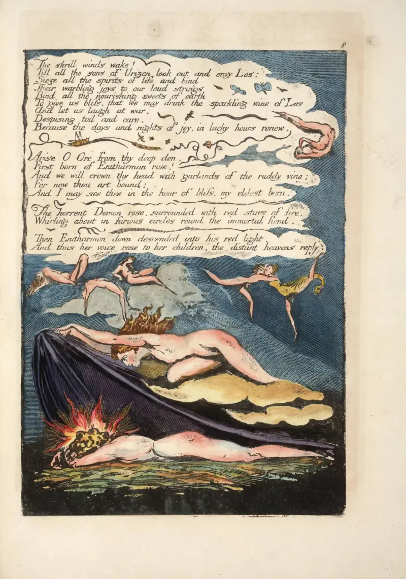 The shrill winds wake …, 1794 – nr 2 av William Blake