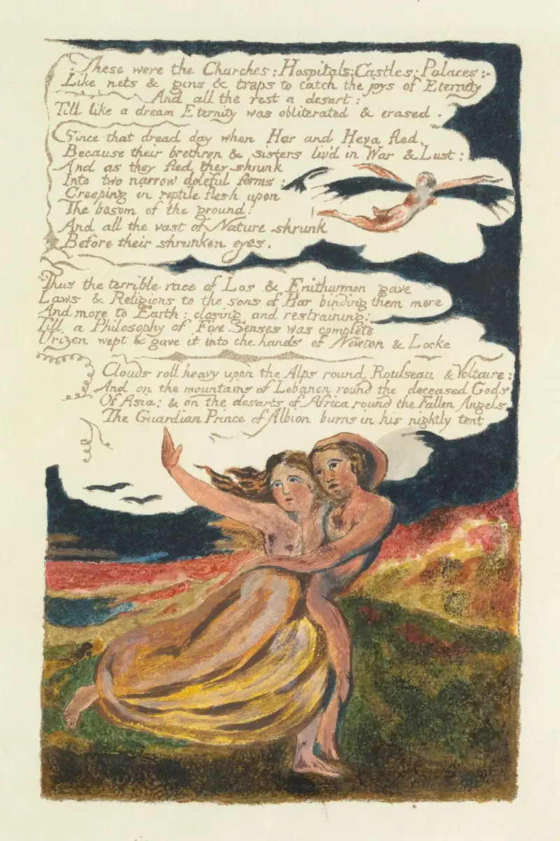 Los sång, Lambeth, plansch 4 av William Blake