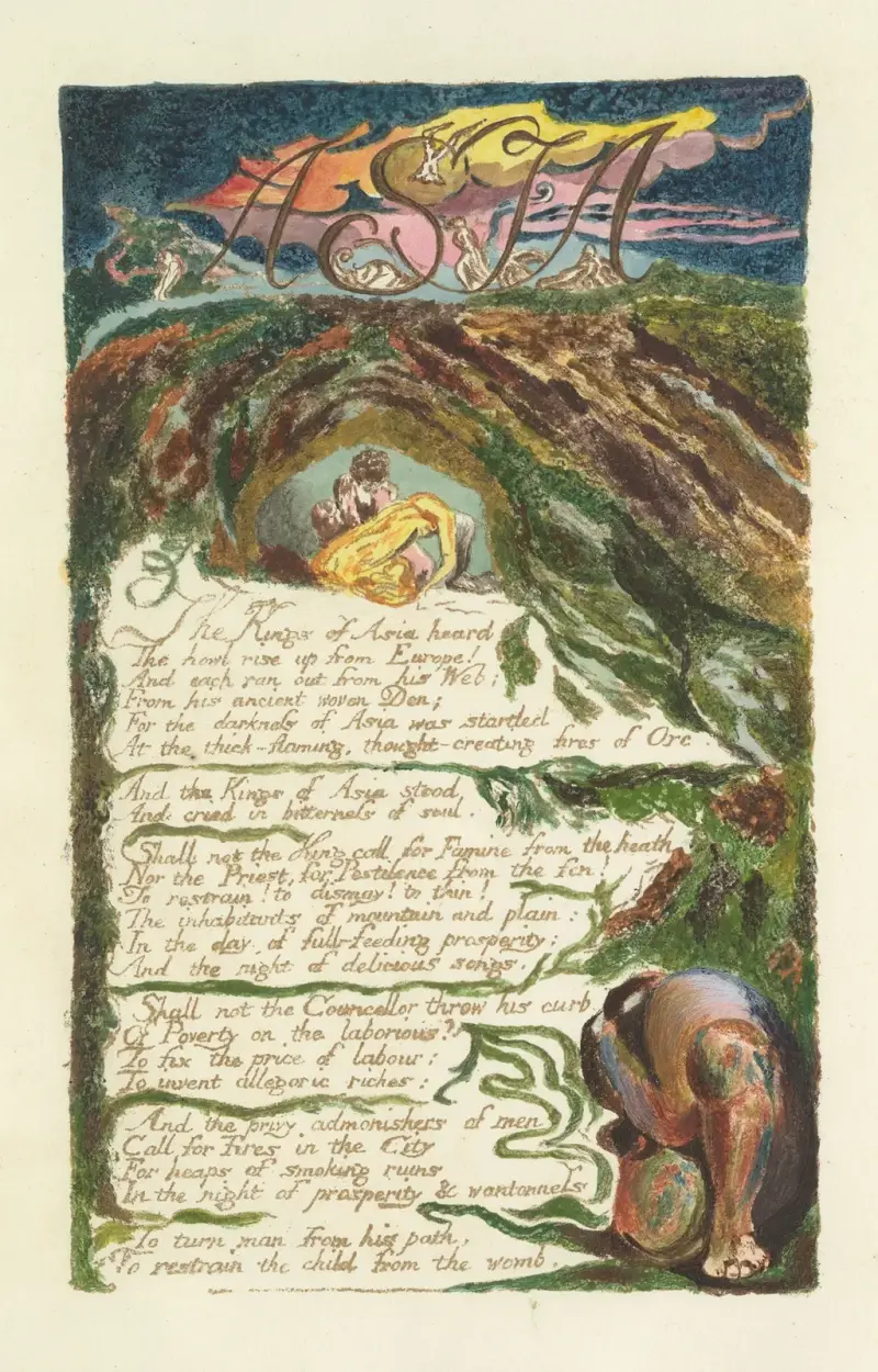 Los sång, Lambeth, plansch 6 av William Blake