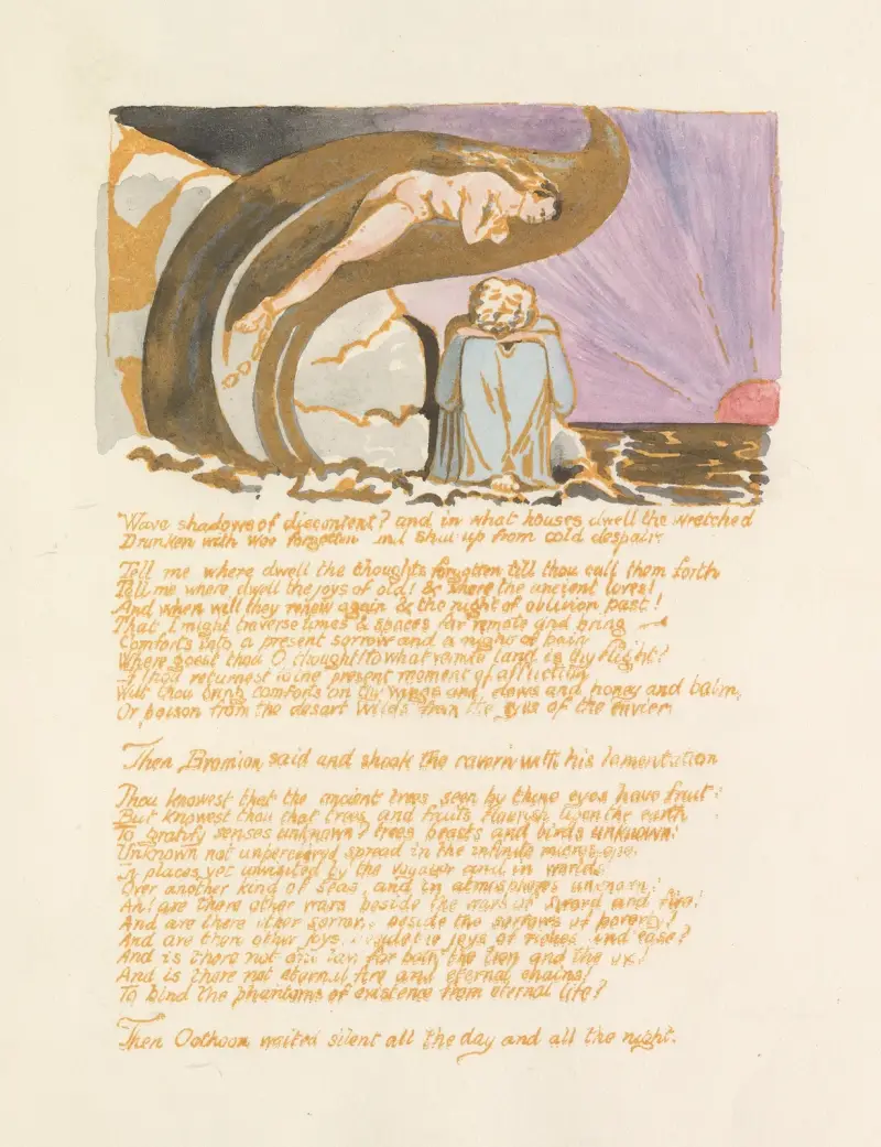 Albions döttrars visioner, plansch 6 av William Blake