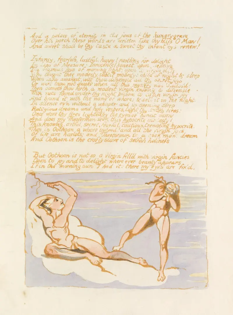 Albions döttrars visioner, plansch 8 av William Blake