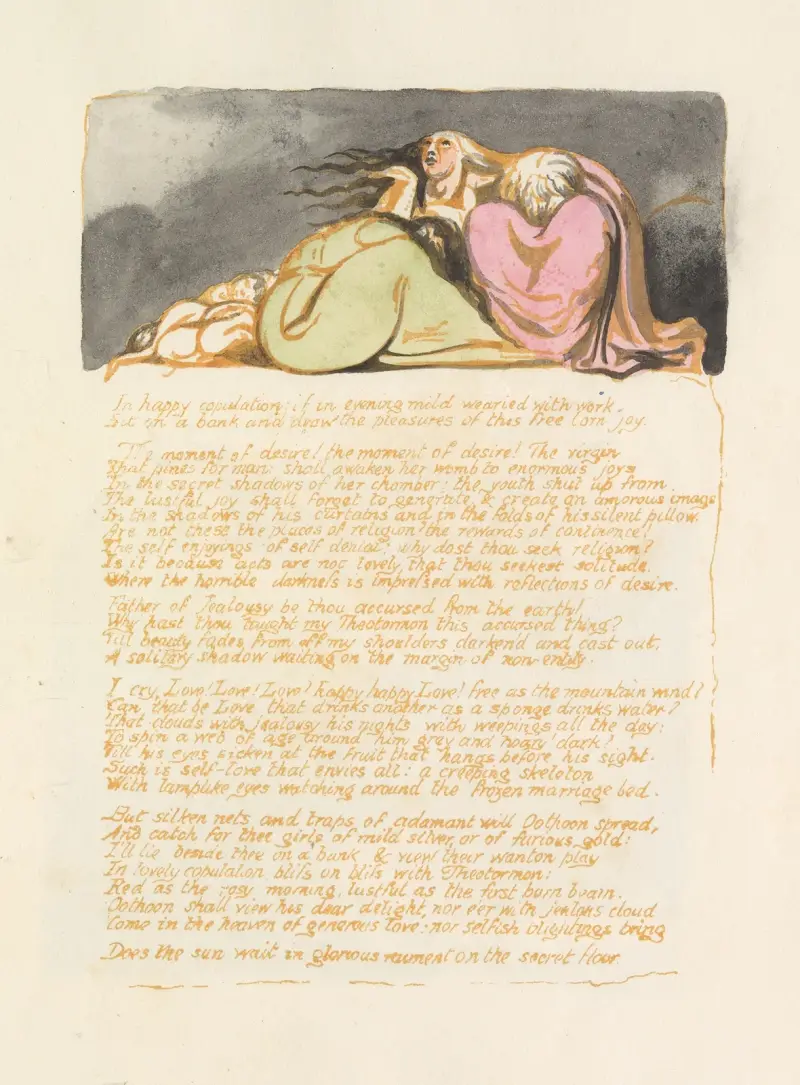 Visionen der Töchter Albions, Tafel 9 von William Blake