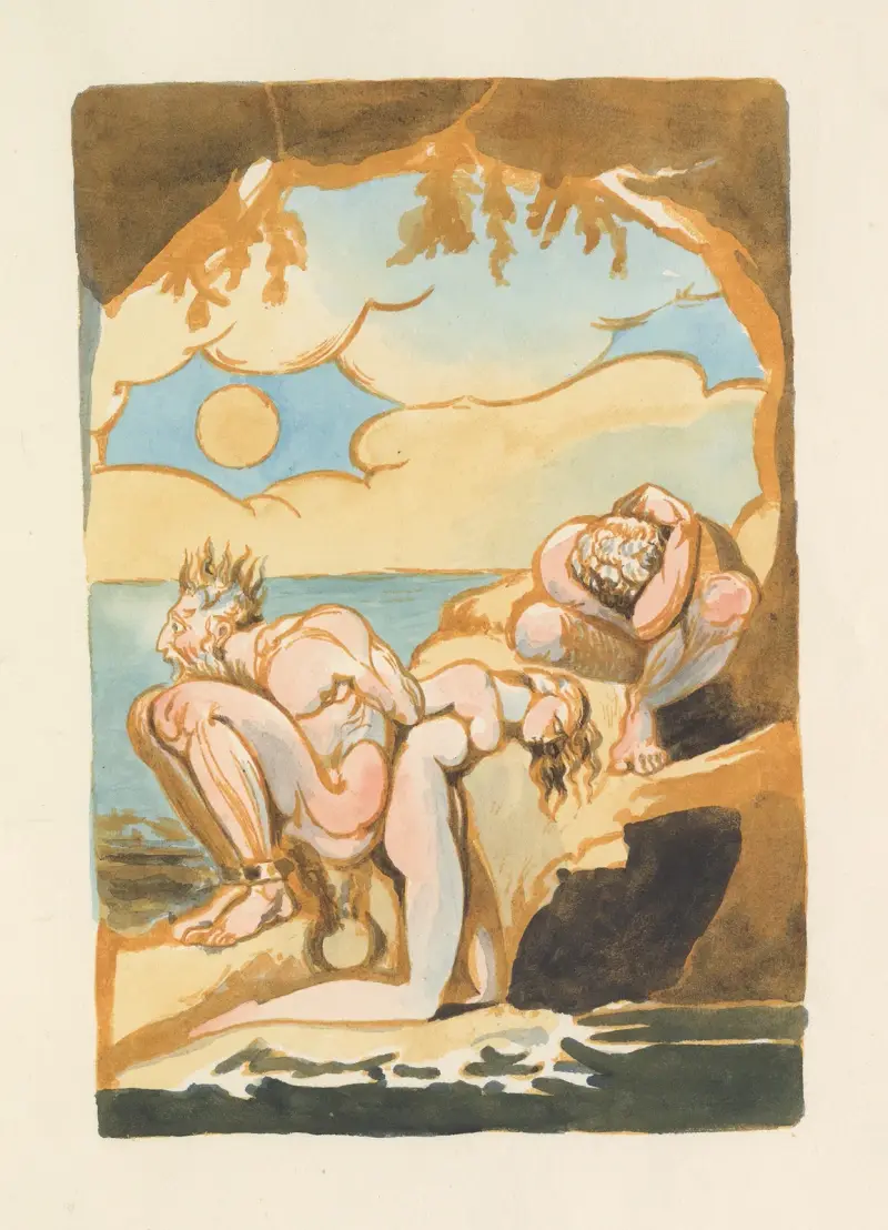 Albions döttrars visioner, plansch 11 av William Blake