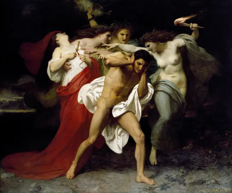Orestes förföljd av furierna av William Bouguereau