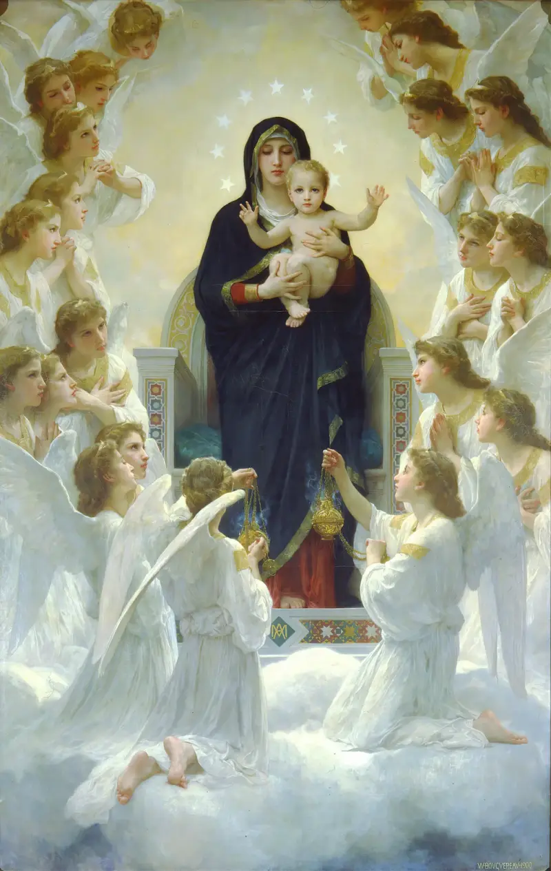 The Virgin With Angels av William Bouguereau