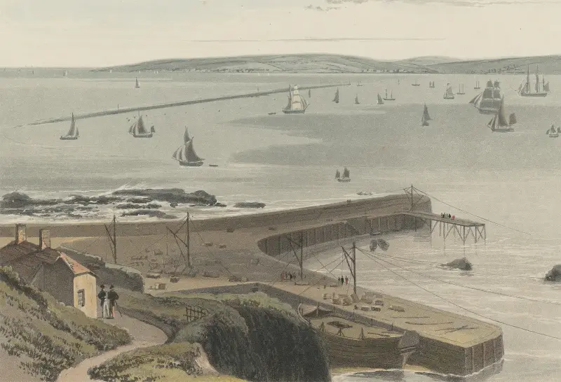 Kai am Straddon Point bei Plymouth von William Daniell