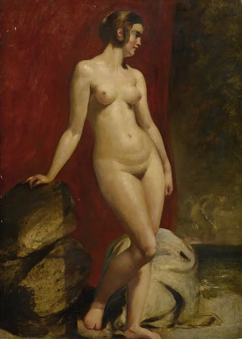 Studie av en stående kvinnlig nakenfigur av William Etty