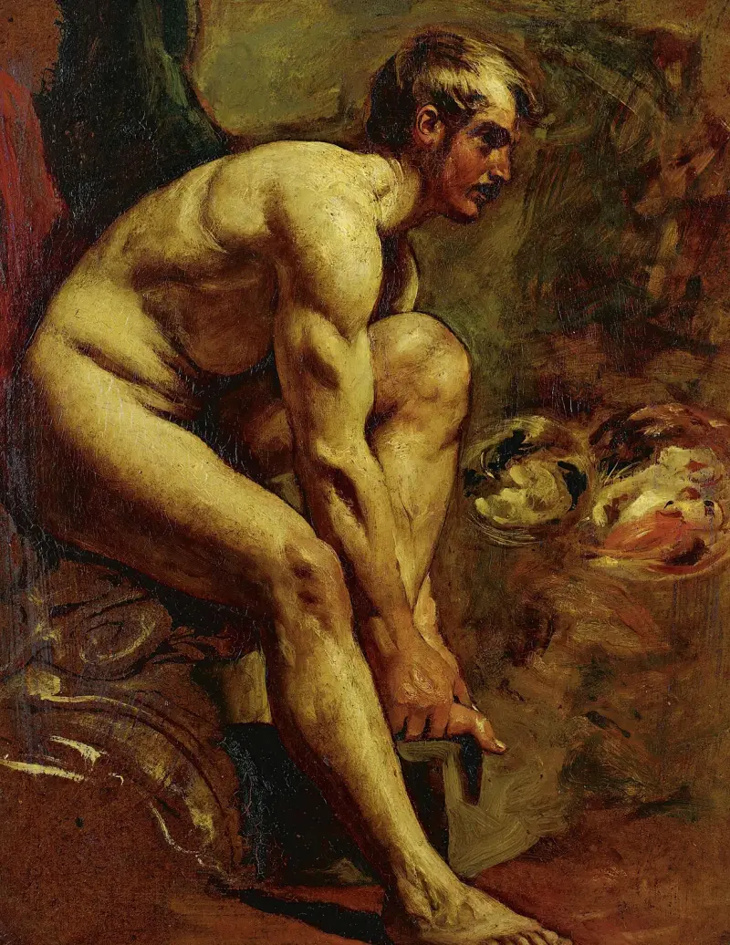 Male Nude – nr 2 av William Etty