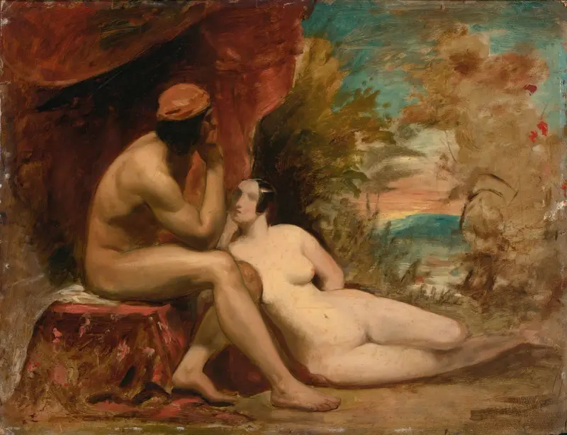 Studie für eine Waldfamilie von William Etty