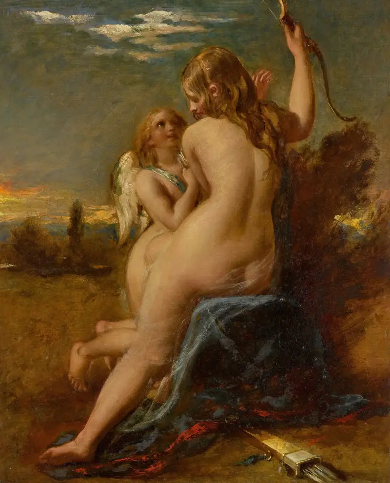 Venus som befriar Amor från hans båge av William Etty