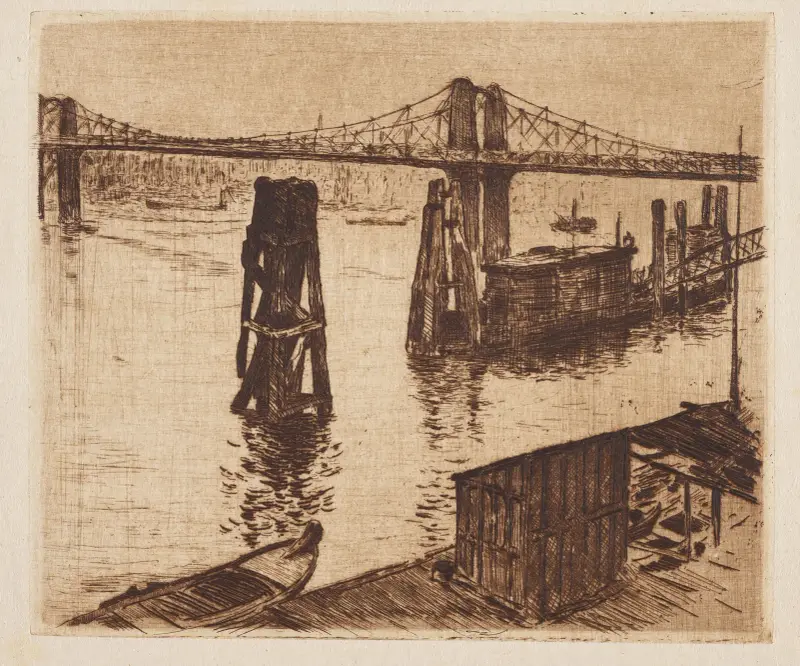 Battersea Bridge, London av Alfred William Finch