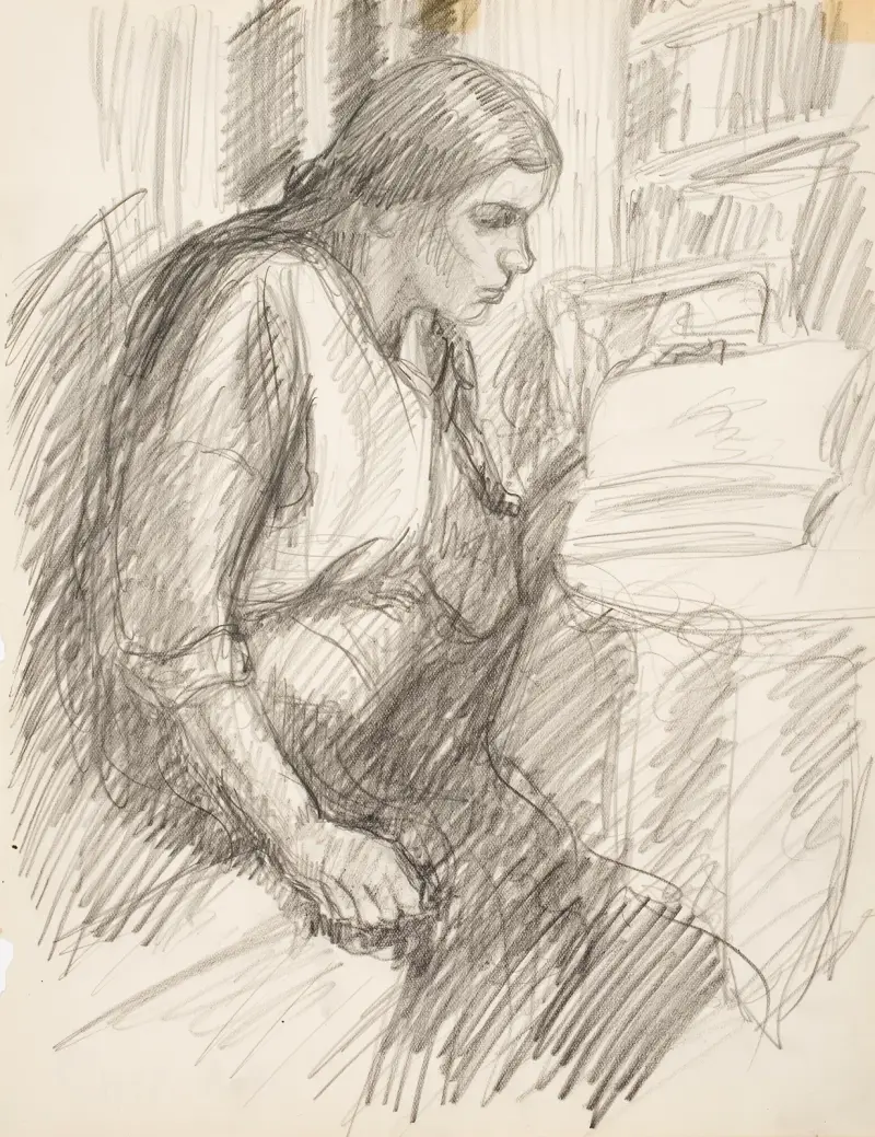 Czytająca kobieta, Alfred William Finch