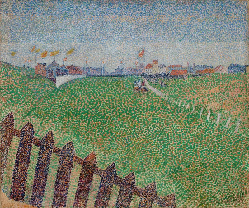 Kapplöpningsbanan i Wellington i duggregn (Oostende) av Alfred William Finch