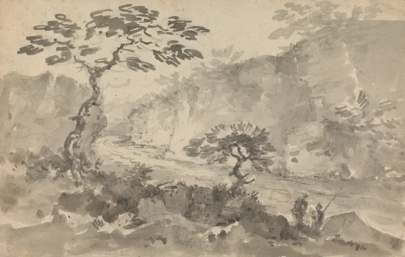 Landscape with Two Men av William Gilpin