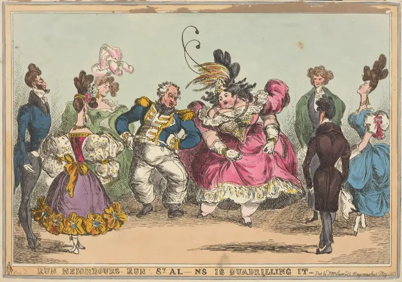 Spring, grannar, spring – St. Al—n's dansar kadrilj. av William Heath
