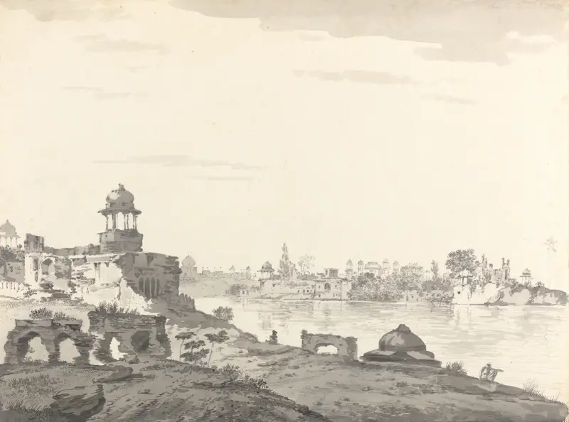 Oryginalne rysunki do Choix de Vues de L'Inde i inne, tabl. 09, William Hodges