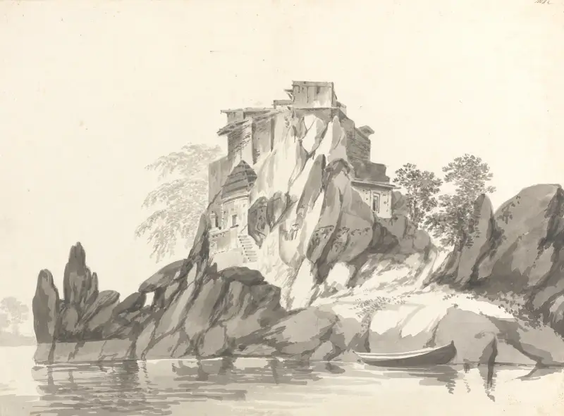 Originalzeichnungen für Choix de Vues de L'Inde und andere, Tafel 27 von William Hodges