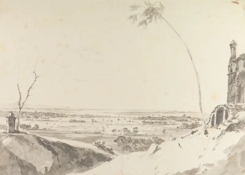 Originalteckningar för Choix de Vues de L'Inde med flera, pl. 41 av William Hodges