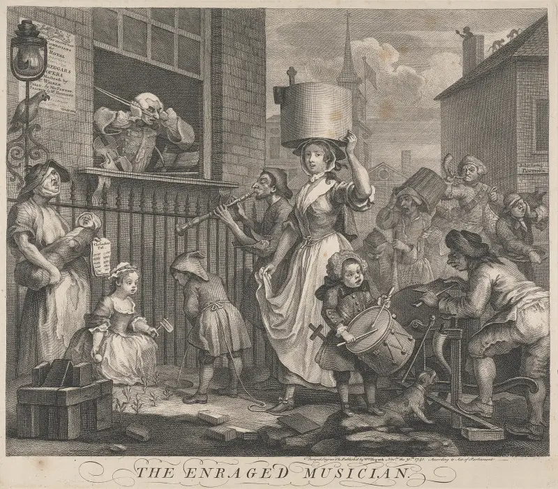 Der wütende Musiker von William Hogarth