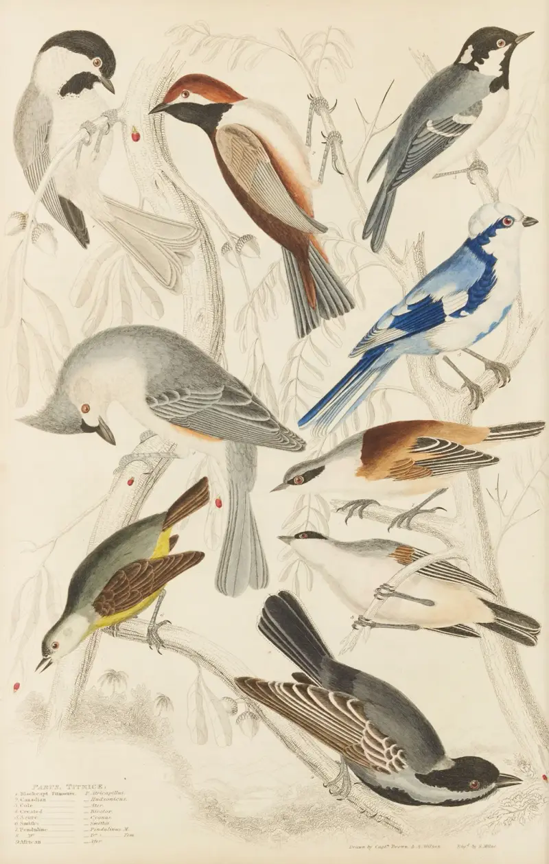 Titmice av William MacGillivray