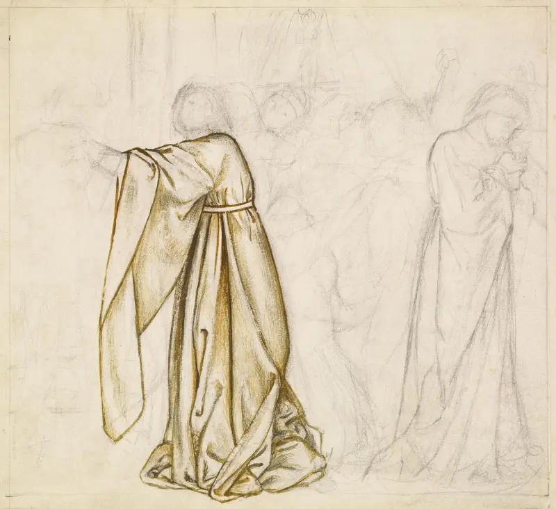 Study for Composition – possibly for Tristram and Iseult, William Morris